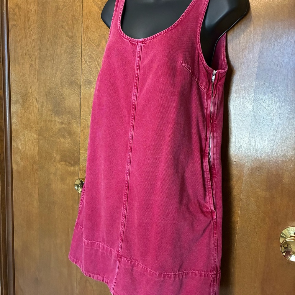 Madewell Red Denim Mini Dress
